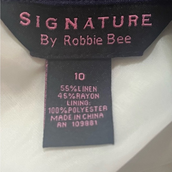 NWT Signature by Robbie Bee Linen Blend Floral Sheath Dress SZ 10 - Picture 10 of 10